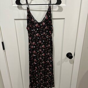 Floral Black Dress